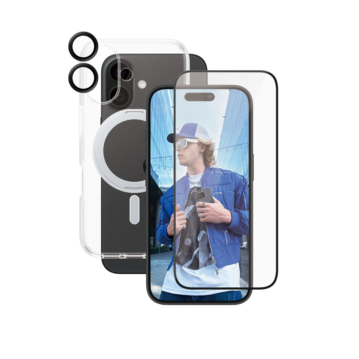 CARE by PanzerGlass® Feature 3-in-1 Ceramic Bundle iPhone 16